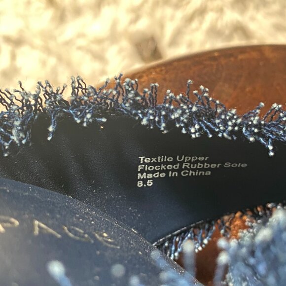 Rampage Blue Denim Summer Women's Wedges Heels Size 8.5 - Picture 8 of 8